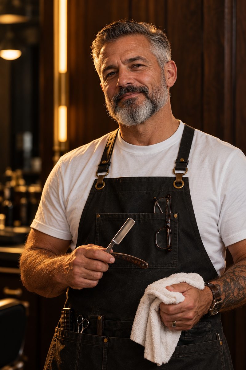 Hollis Pruitt, barber at Ironwood